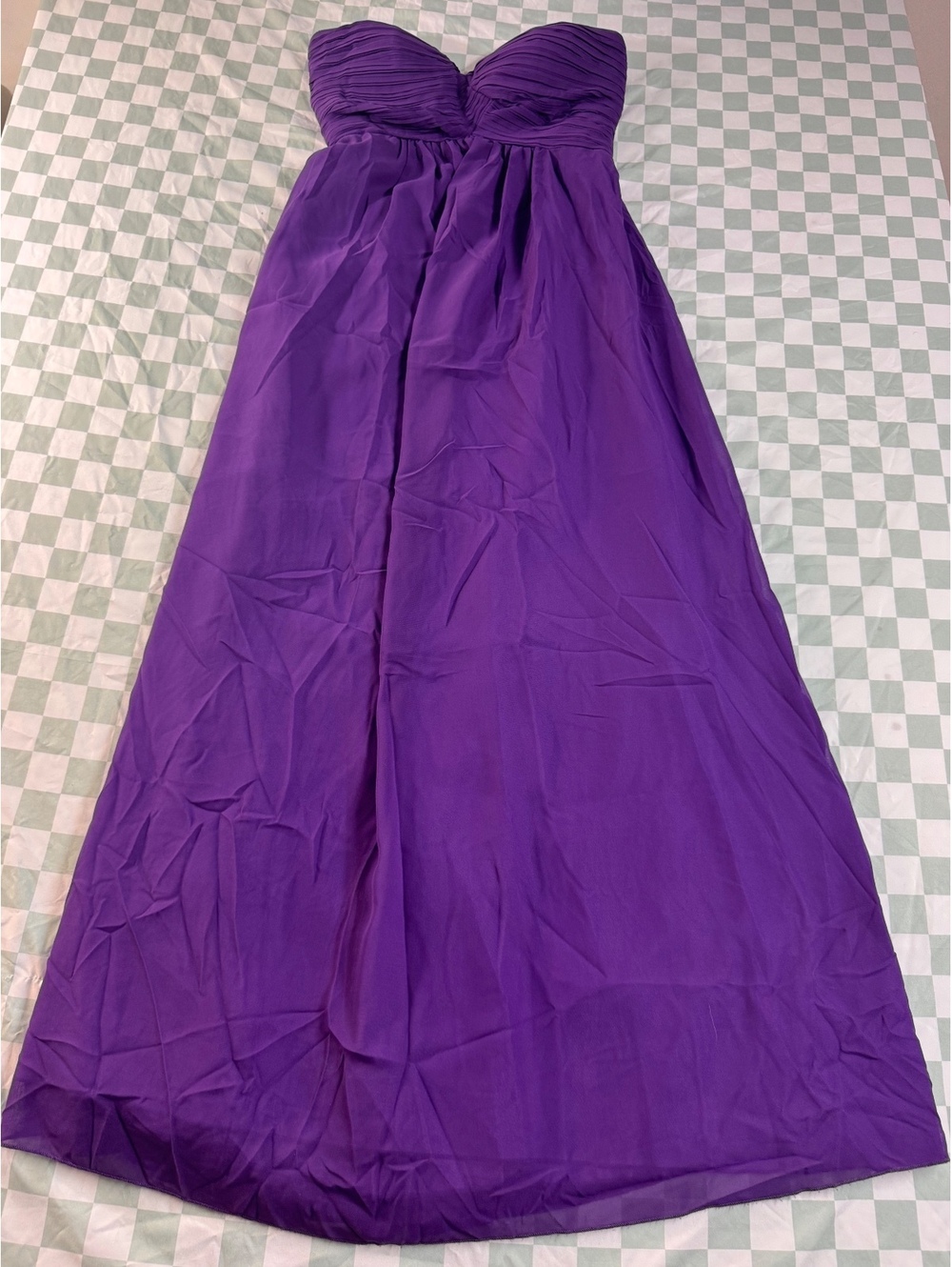 iEFIEL Strapless Purple Evening Gown Dress Size 6